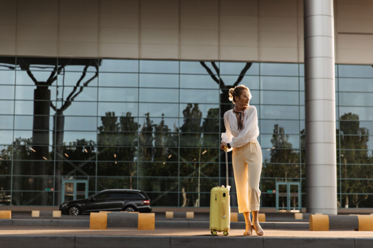 Woman in Burbank Airport BUR